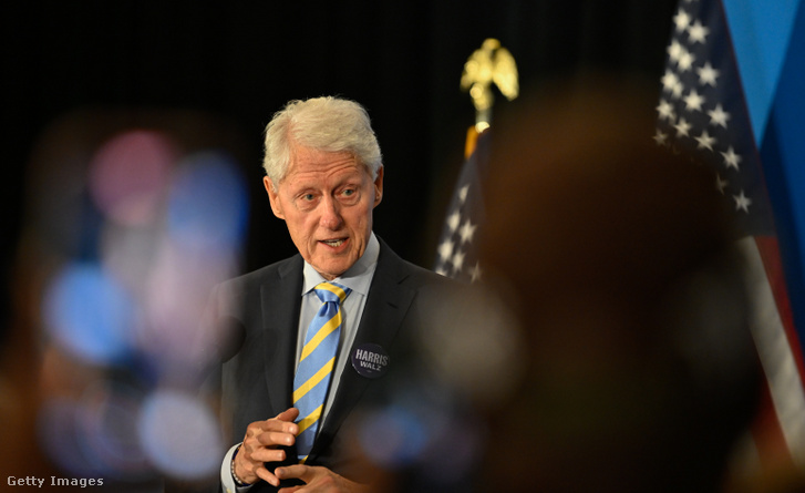 Bill Clinton volt amerikai elnök Augusta, Georgia államban 2024. november 3-án