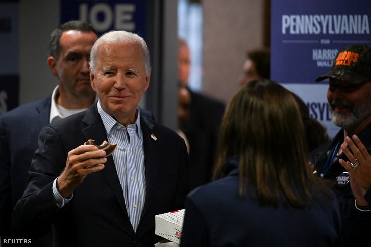 Joe Biden amerikai elnök szülővárosába, a pennsylvaniai Scrantonba látogat 2024. november 2-án