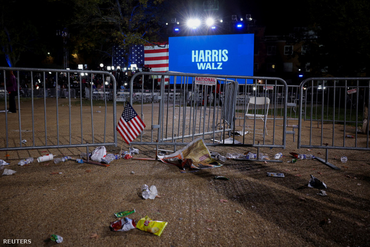 Kamala Harris amerikai elnökjelölt eredményvárója a washingtoni Howard Egyetemen 2024. november 6-án