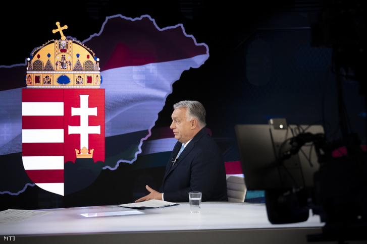 Orbán Viktor miniszterelnök interjút ad a TV2 Tények című műsorának Budapesten 2024. november 10-én