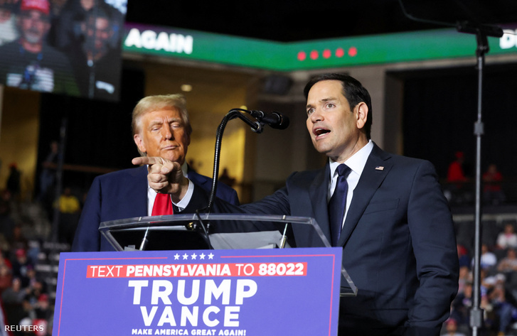 Donald Trump és Marco Rubio Allentownban, Pennsylvania államban 2024. október 29-én