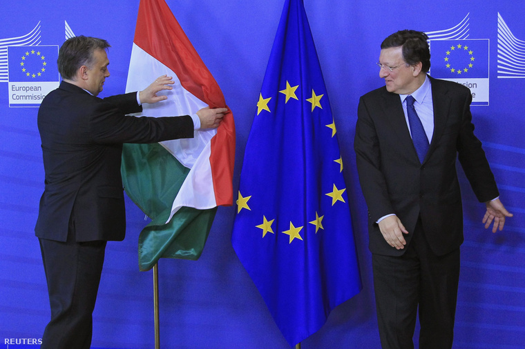 Orbán Viktor és Manuel Barroso Brüsszelben