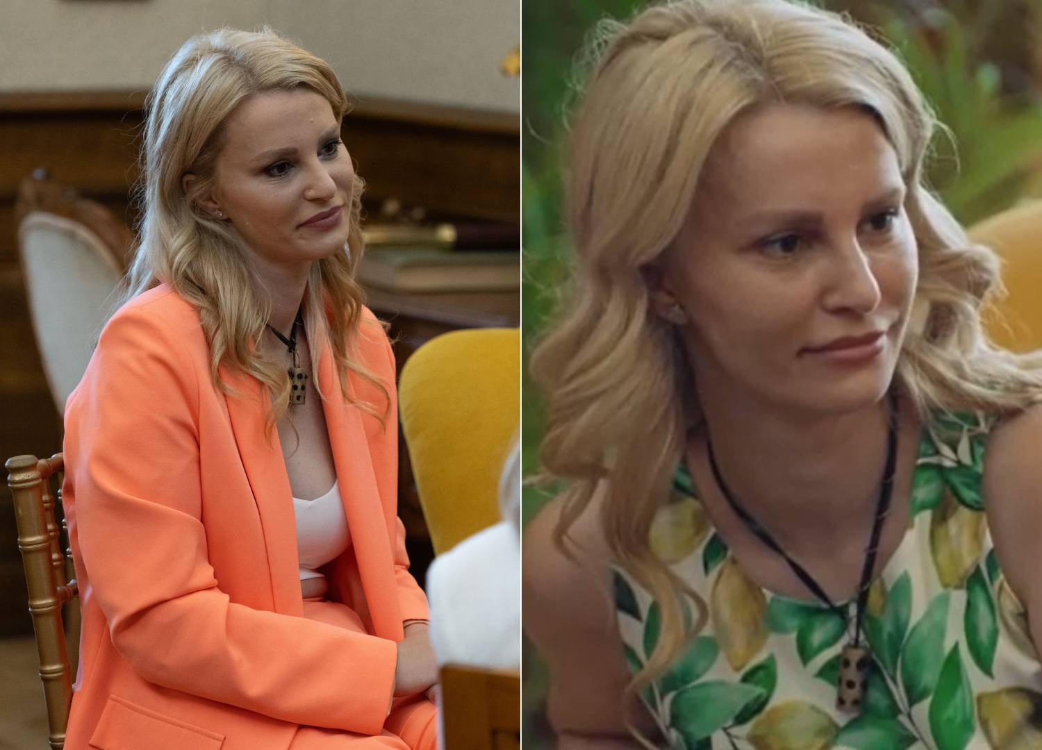 Ildikó az első napon kifestve és a másodikon smink nélkül