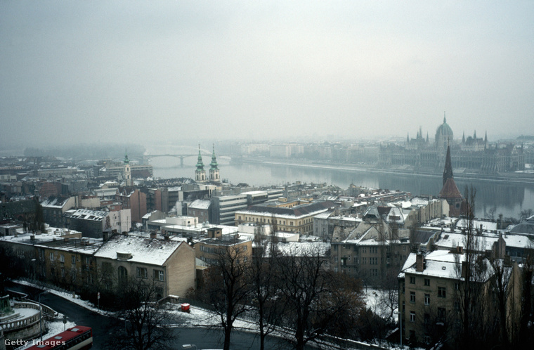 A havas Budapest látképe. (Fotó: Peter Turnley / Getty Images Hungary)