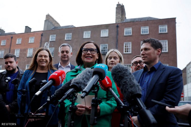 Mary Lou McDonald Dublinban, Írországban 2024. november 8-án