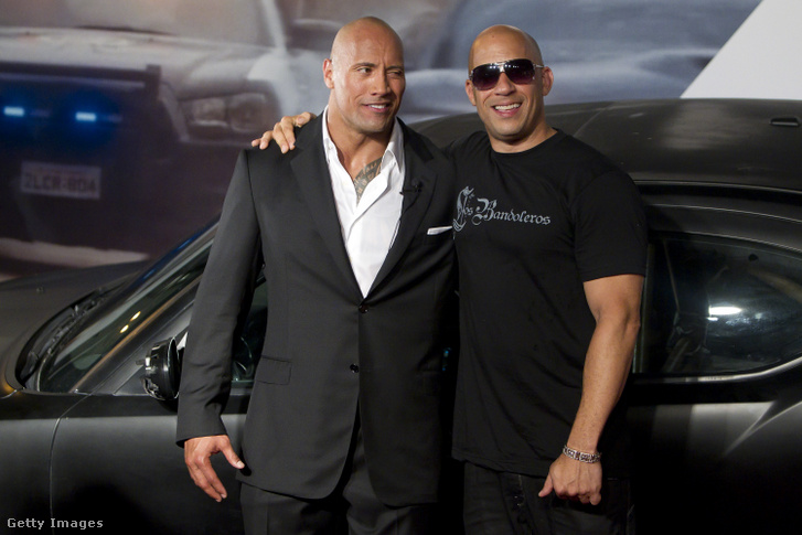 Dwayne Johnson és Vin Diesel 2011. április 15-én