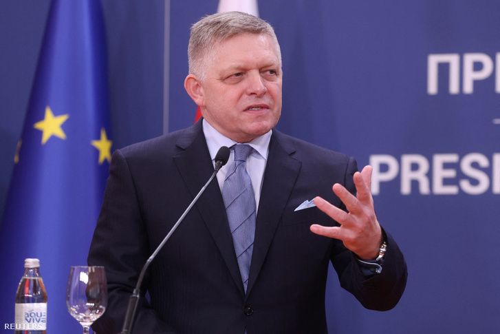 Robert Fico szlovák miniszterelnök Belgrádban, Szerbiában 2024. november 21-én