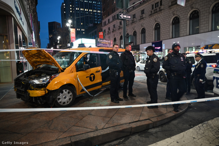 A taxi New Yorkban, az Amerikai Egyesült Államokban 2024. december 25-én