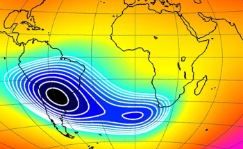 A Föld mágneses mezeje az Európai Űrügynökség SWARM műholdjainak 2020-as mérése szerint