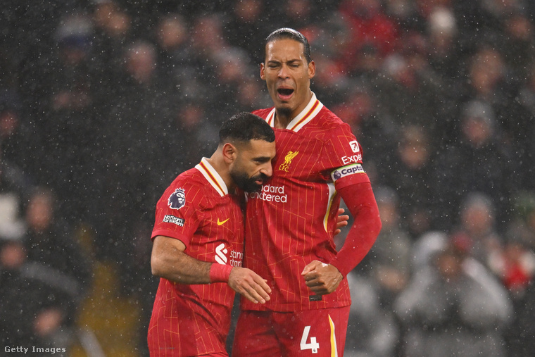 Mohamed Szalah és Virgil van Dijk. (Fotó: Liverpool FC / Getty Images Hungary)