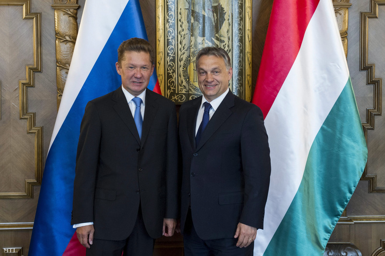 Alekszej Miller és Orbán Viktor