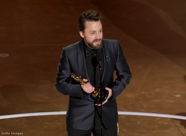 Kieran Culkin nyerte a legjobb mellékszereplőnek járó díjat. (Fotó: Kevin Winter / Getty Images Hungary)