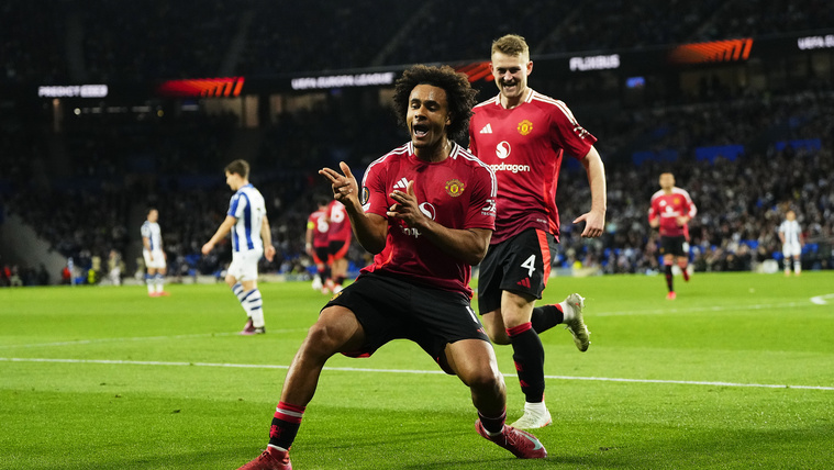 Joshua Zirkzee ünnepli karrierje első, európai kupasorozatban szerzett gólját