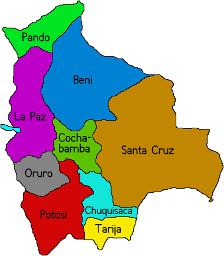 Bolivia departments