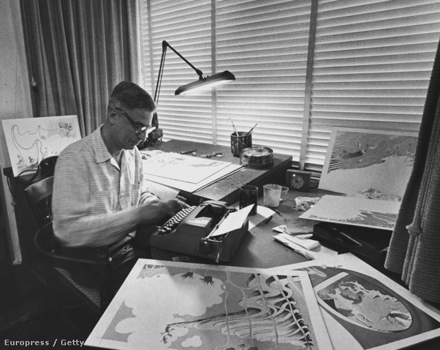 Dr Seuss munka közben 1959-ben.