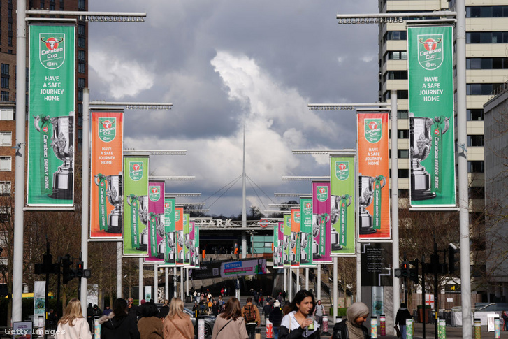 A Wembley környéke a Ligakupa-döntő előtt