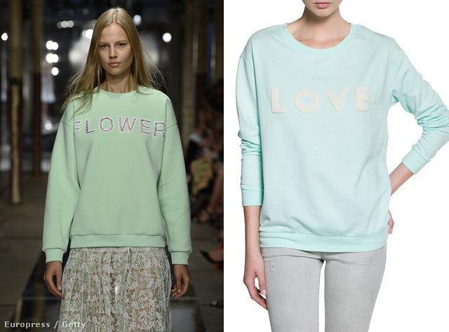 Kattintson a képre a többi ruháért! Balról jobbra: Kane Flower feliratú pulcsija, a Mango 6995 forintos pulóvere, Kane lila pulcsija és egy Topshop pulóver.