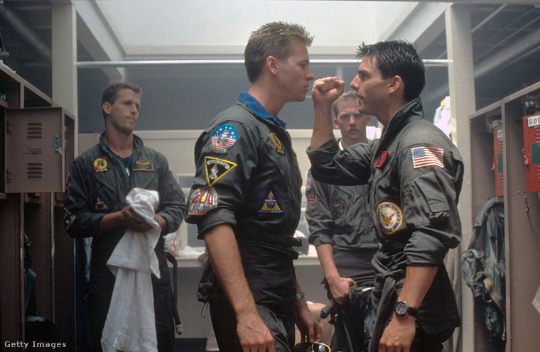 Val Kilmer és Tom Cruise a Top Gun című filmben. (Fotó: Sunset Boulevard / Getty Images Hungary)