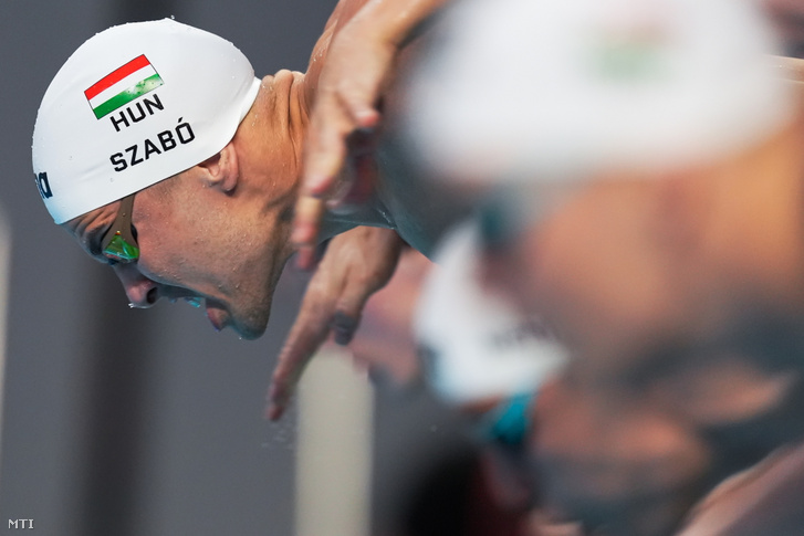 Szabó Szebasztián a kaposvári Csik Ferenc Versenyuszodában 2025. április 10-én