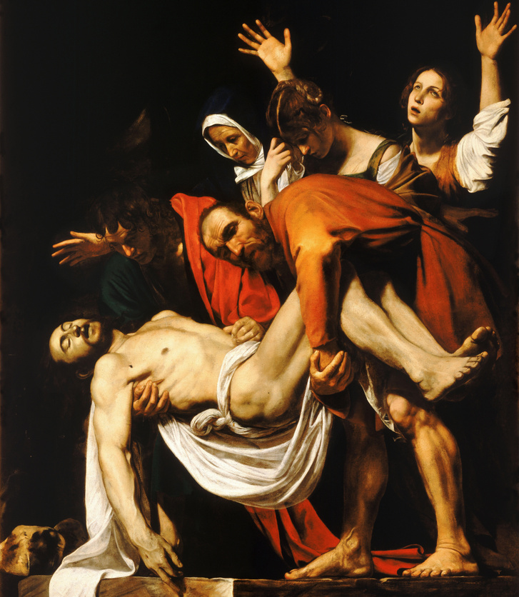 Caravaggio: Jézus sírba tétele