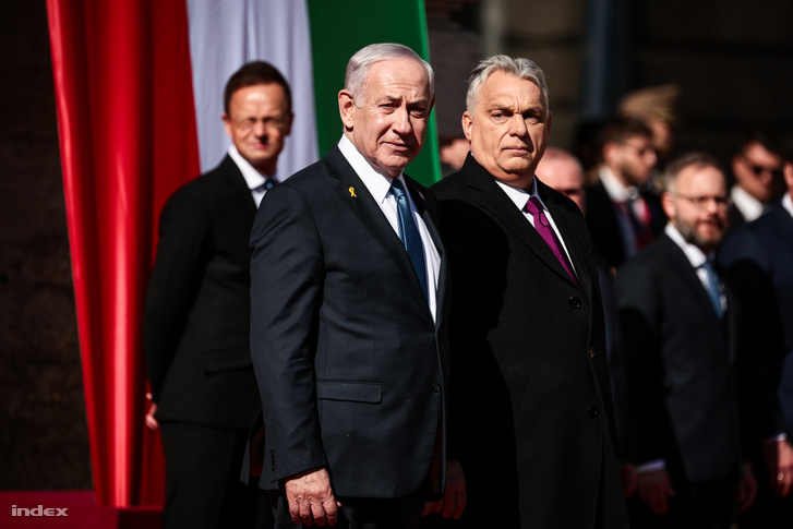 Benjamin Netanjahu és Orbán Viktor 2025. április 3-án
