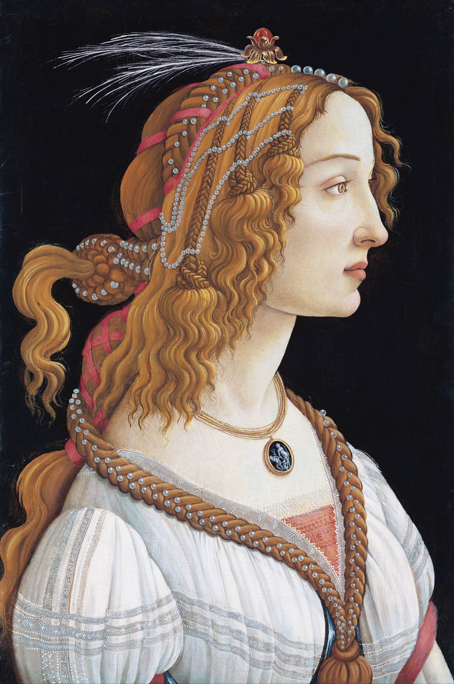 Simonetta Vespucci Boticelli múzsája, aki többek között a Vénusz születése modellje volt. Rengeteg legenda övezi a híresen sugárzó itáliai szépséget, aki állítolag számos korablei festőt, zenészt és költőt ihletett meg.