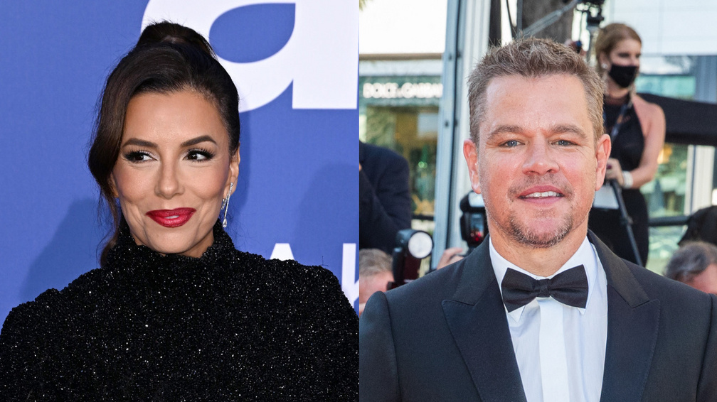 Matt Damon szinte teljesen felismerhetetlen, Eva Longoria piros miniruhában lépett utcára