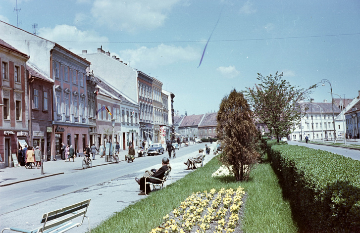Várkerület az Árpád utca felől az Ikvahíd felé nézve, 1964