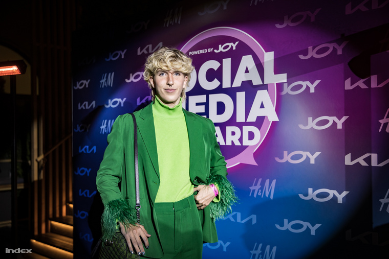 A dobogó második helyére idén is Whisper Ton került, aki nemcsak a TikTok sztárja, de a tévében is bizonyított, miután megnyerte a Dancing with the Stars-t Tóth Katicával. (Fotó: Szabó Réka / Index)