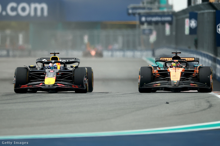 Max Verstappen és Oscar Piastri csatája a 2025-ös Miami Nagydíjon.