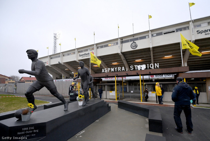 Az Aspmyra Stadion bejárata