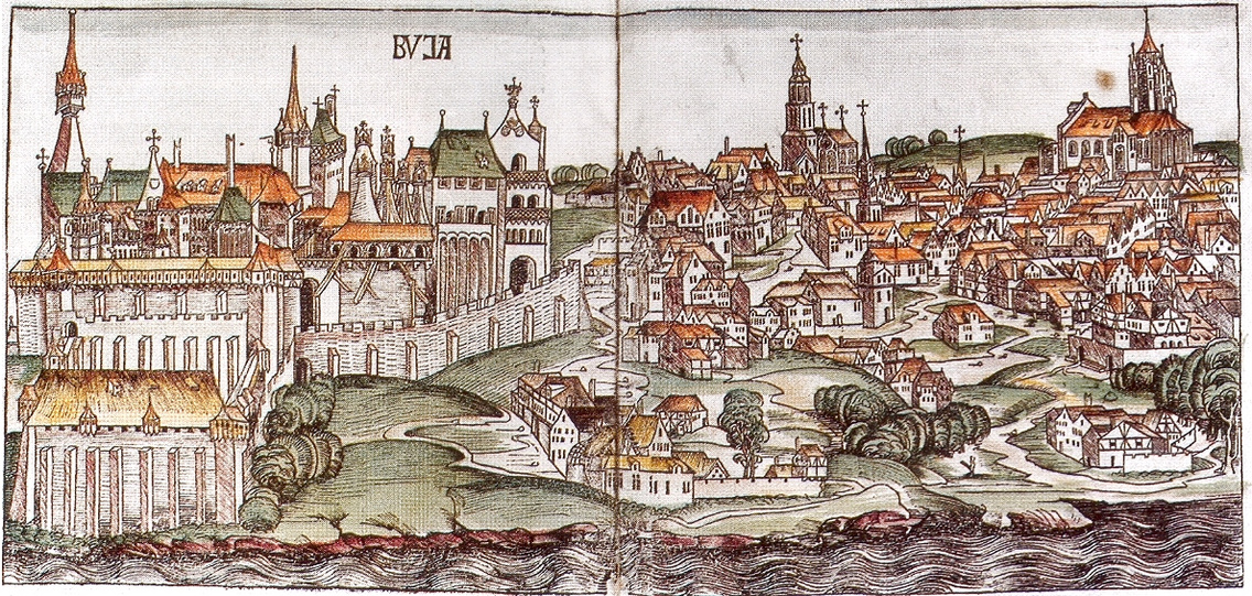 Buda látképe egy 1493-as illusztráción