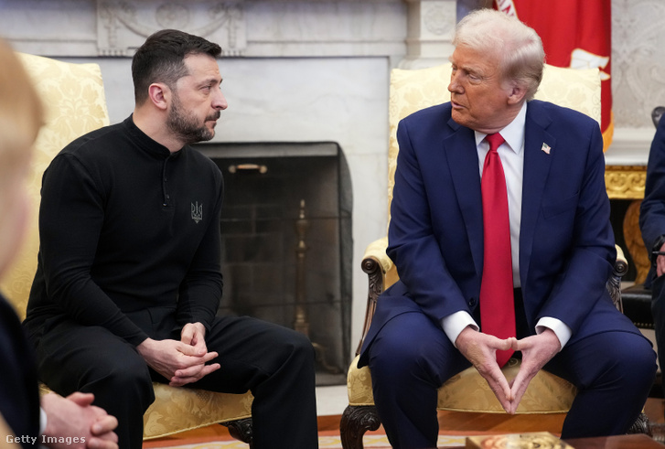 Volodimir Zelenszkij és Donald Trump 2025. február 28-án Washingtonban