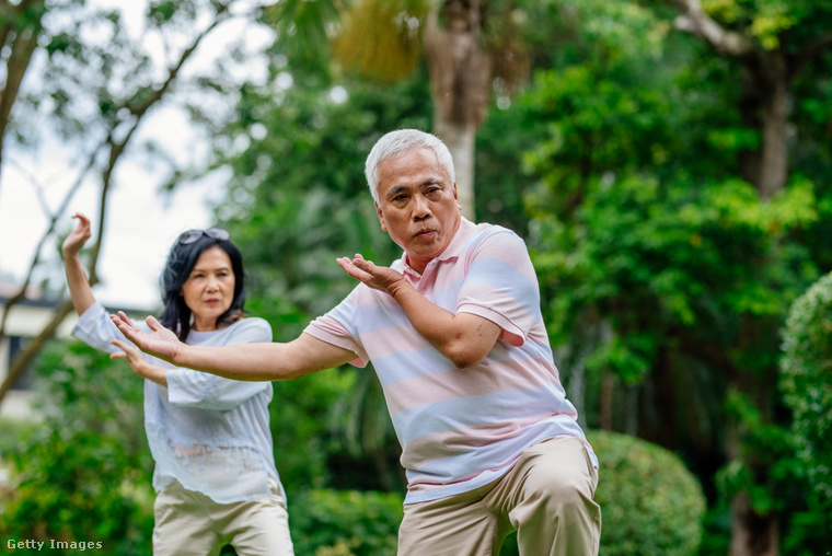 Kutatások szerint a tai chi jótékony hatással van a krónikus fájdalmakra, például a fibromyalgiára, de a tüdőkapacitás javításában is szerepe van. (Fotó: simon2579 / Getty Images Hungary)