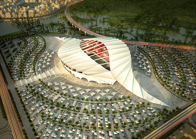 Az egyik katari stadion látványterve