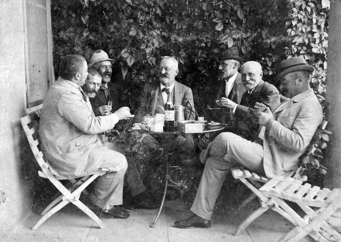 Szinyei Merse Pál barátok társaságában Jernyén, 1900