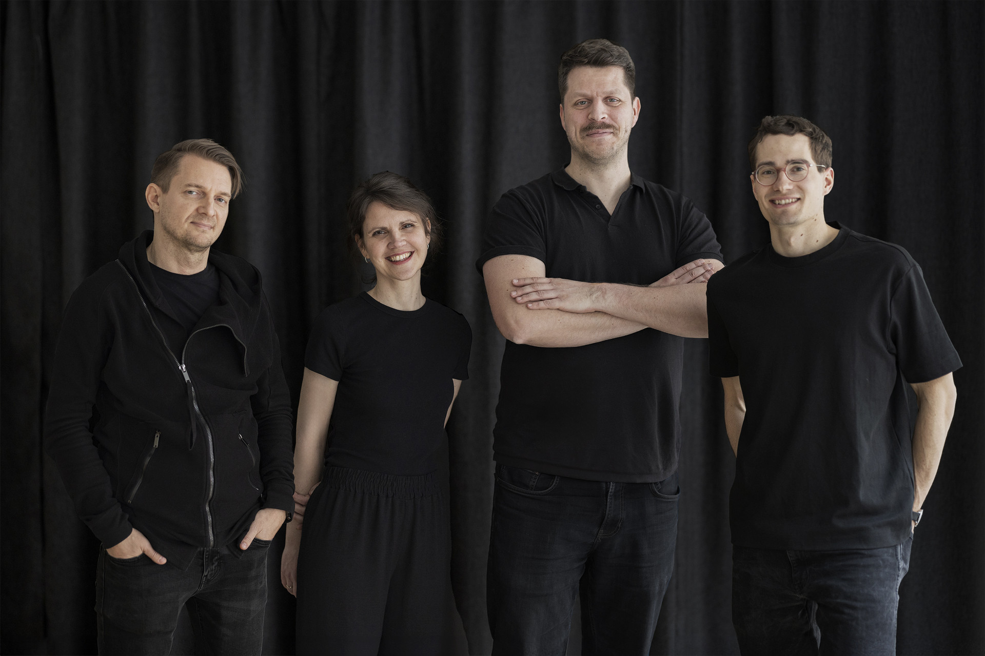 A négy alapító: Tábori-Simon José, Farkas-Zentai Lili, Farkas Róbert, Gelley-Hager Márk
