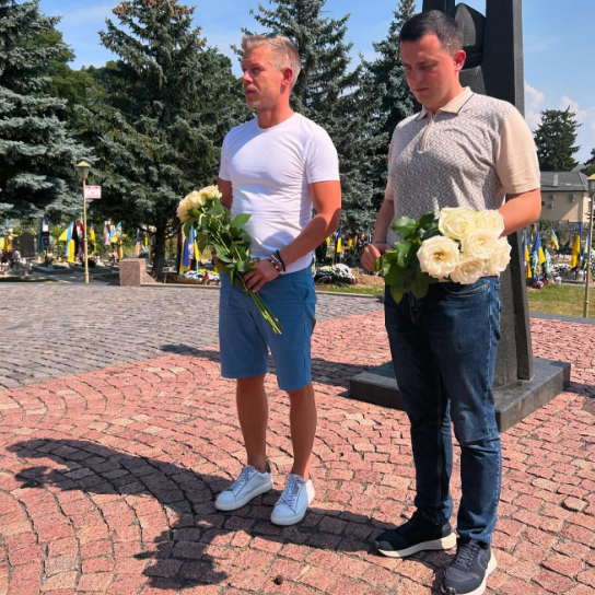 Magyar Péter és Tseber Roland Ukrajnában 2024 nyarán