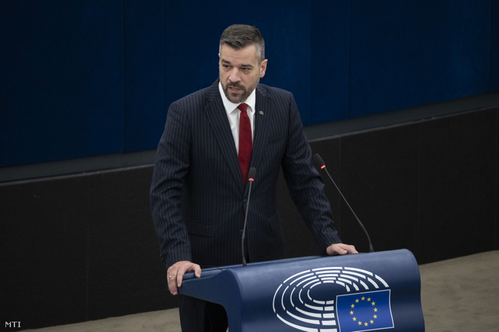 László András felszólal az Európai Parlament plenáris ülésén Strasbourgban 2024. december 17-én