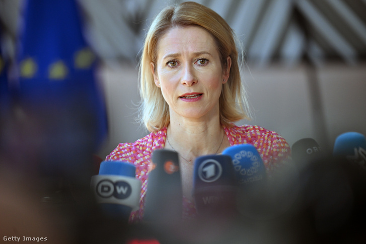 Kaja Kallas az Európai Unió külügyi és biztonságpolitikai főképviselője Brüsszelben, Belgiumban 2025. május 20-án