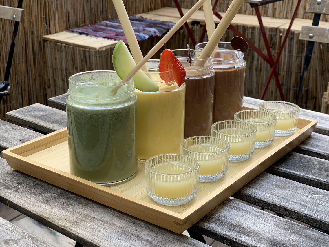 Gyömbérshotok, refresh, mango shake, Mexican hot és samadhi