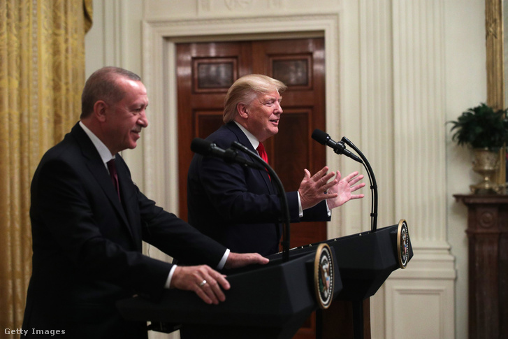 Recep Tayyip Erdogan és Donald Trump 2019. november 13-án Washingtonban