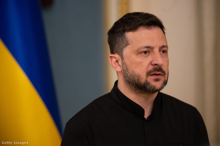 Volodimir Zelenszkij ukrán elnök Kijevben, Ukrajnában 2025. május 19-én