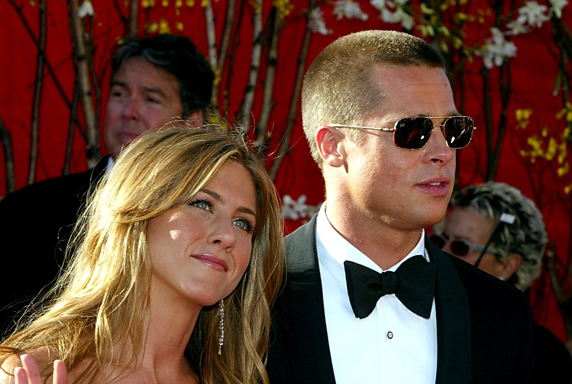 Jennifer Aniston és Brad Pitt 2004-ben még egy párként.