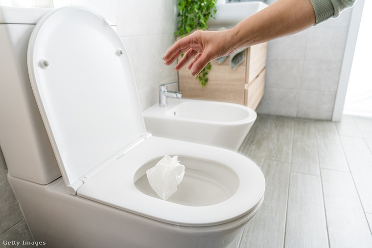 A WC-n csak vécépapírt szabad lehúzni. (Fotó: fcafotodigital / Getty Images Hungary)