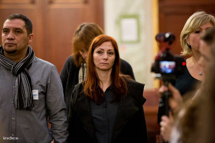 Renner Erika, az áldozat, a másodfokú ítélethirdetéskor Budapesten 2018. február 22-én