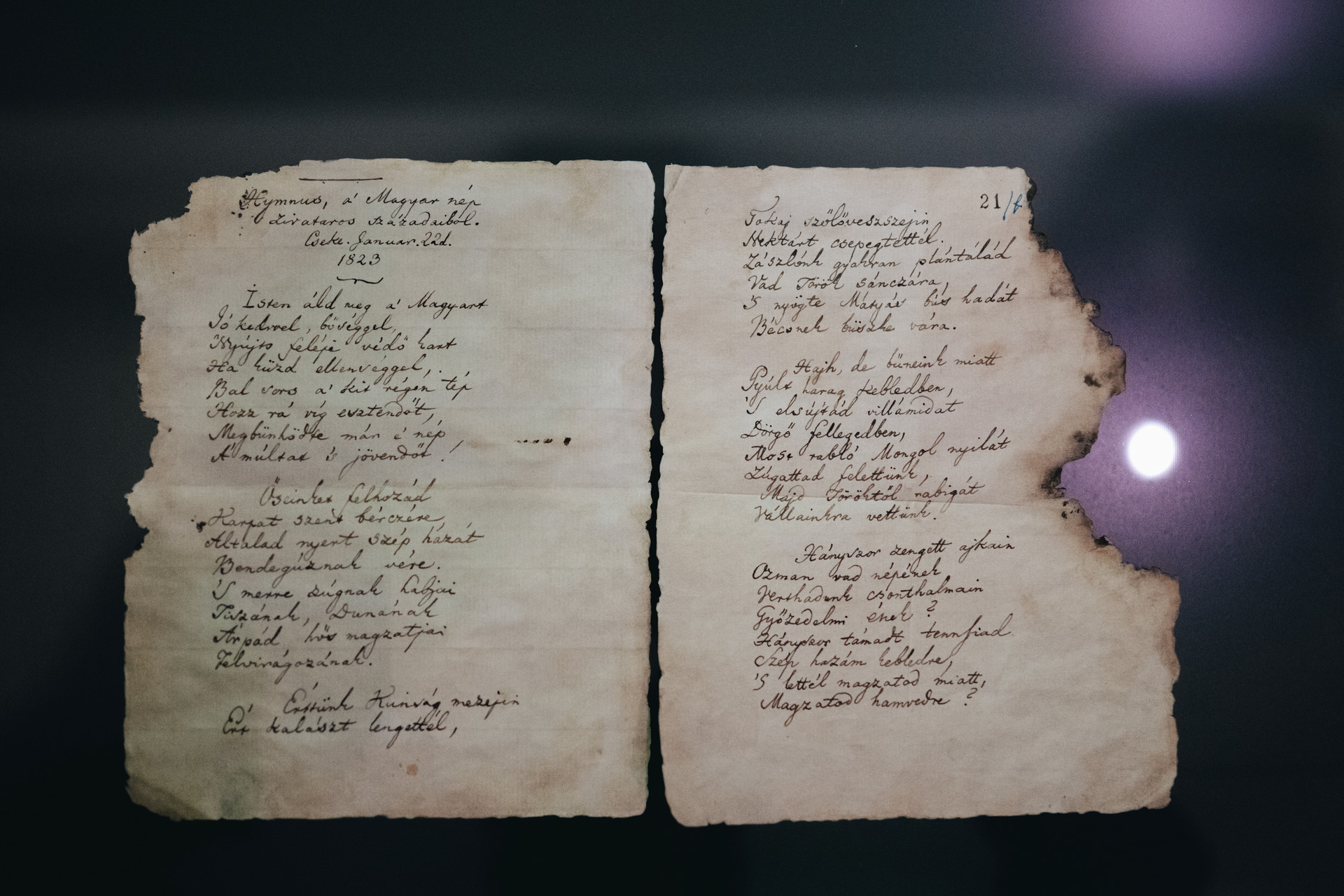 A Himnusz kéziratának nemesmásolata