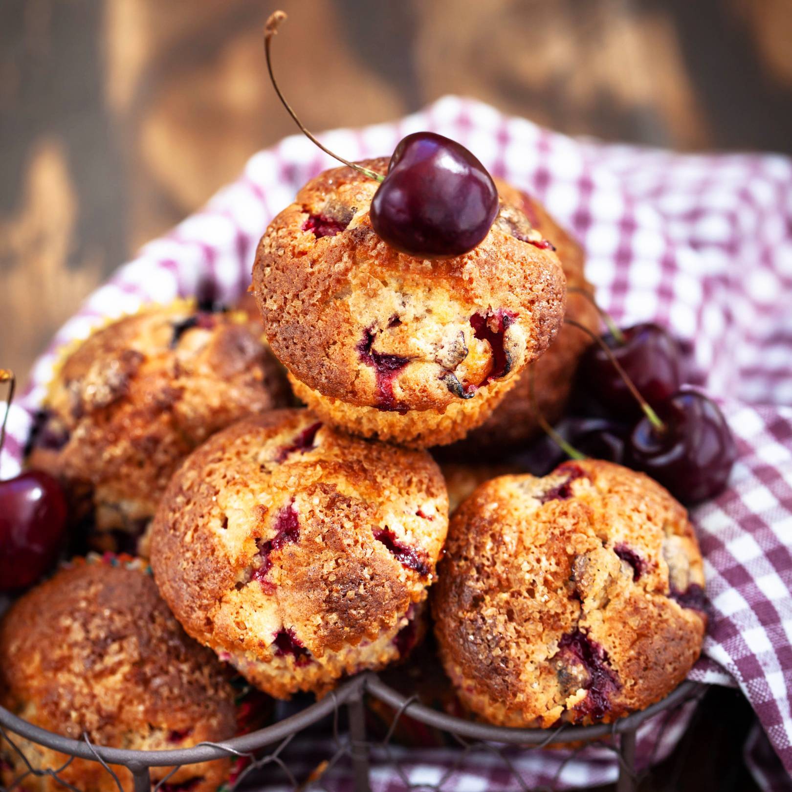 Cseresznyés muffin.