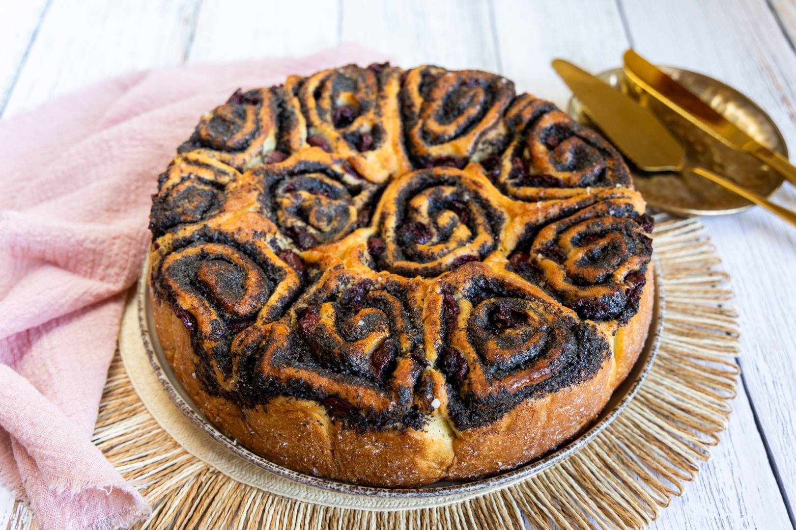 Mákoscsiga-torta.