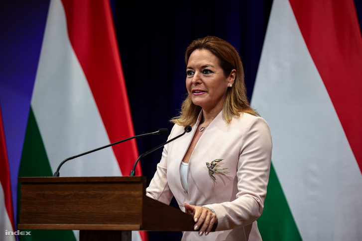 Vitályos Eszter beszél a Kormányinfón 2025. június 4-én